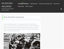 Tablet Screenshot of musicianinjuries.com